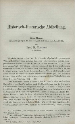 Otto Hesse.
