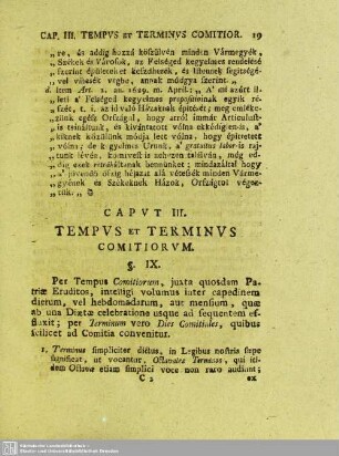 Caput III. Tempus Et Terminus Comitiorum