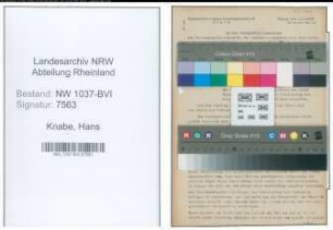 Entnazifizierung Hans Knabe , geb. 25.05.1894 (Stadtinspektor)