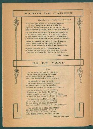 Manos de jazmín : Especial para "Canciones Selectas"
