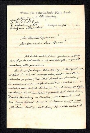 Brief von Lampert