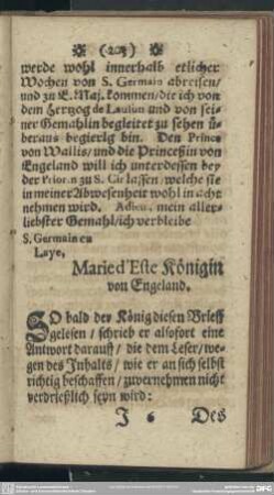 So bald der König diesen Brieff gelesen, ...