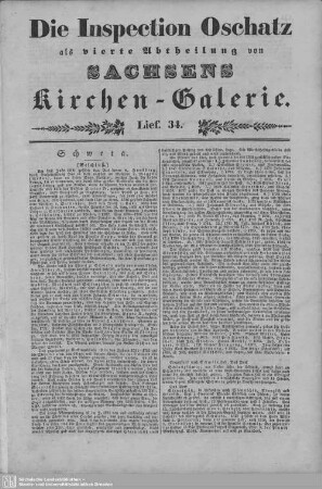 Schweta, Oschatz, Terpitz, Schmorkau : 34. Lieferung