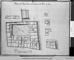 Grundriss des Erdgeschosses des Palazzo Imperiale in Siena