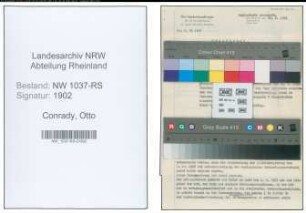 Entnazifizierung Otto Conrady , geb. 14.06.1898 (Lehrer)