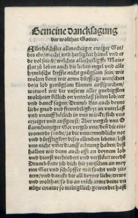 Gemeine dancksagung der wolthat Gottes.