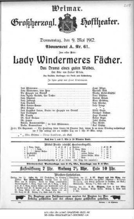 Lady Windermeres Fächer