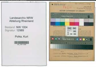 Entnazifizierung Kurt Polka , geb. 13.01.1908 (Vorzeichner)