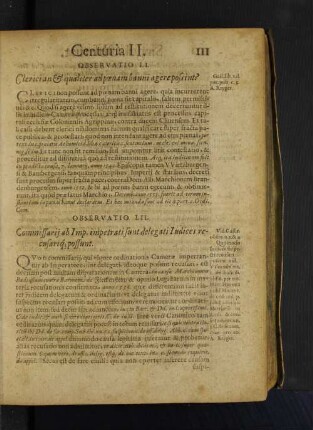 Observatio LI. Clerician et qualiter ad poenam banni agere possint?
