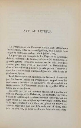 Avis au lecteur