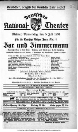 Zar und Zimmermann
