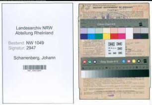 Entnazifizierung Johann Scharrenberg , geb. 30.10.1909 (Bauunternehmer)