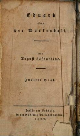 Eduard oder der Maskenball, 2