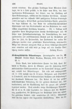 486-487 [Rezension] Timpe, Ernst, Die kirchenpolitischen Ansichten und Bestrebungen des Kardinals Bellarmin