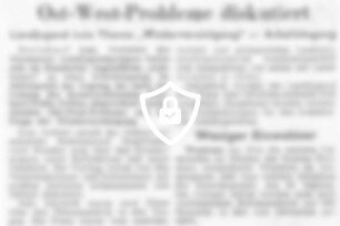 Ost-West-Probleme diskutiert