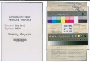 Entnazifizierung Margarete Brenning , geb. 18.01.1893 (Lehrerin)