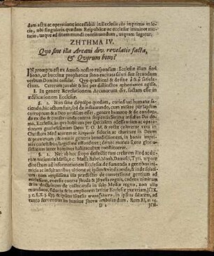 Ζητημα IV. Quo fine illa Arcani div. revelatio facta, & Quorum bono?