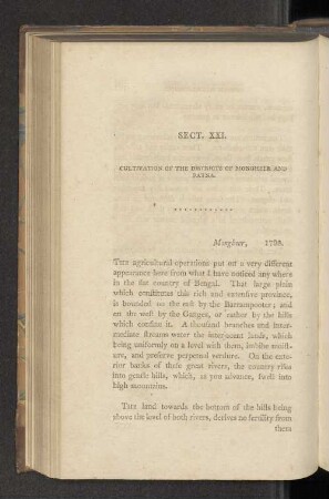 Sect. XXI. Cultivation of the districts of Mongheer and Patna.