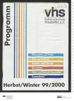 Programm 2. Semester 1999/2000
