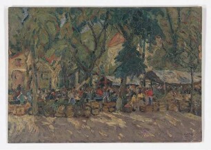 Wochenmarkt in Pankow im Jahre 1911