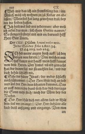 Der CXXI. Psalm. - Der CXXX. Psalm.