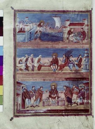 Vivian-Bibel. Sogenannte Erste Bibel Karls des Kahlen — Titelbild zu den Vorreden des heiligen Hieronymus, Folio 3verso