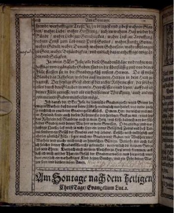 Am Sontage nach dem heiligen ChristTage/ Evangelium Luc. 2.