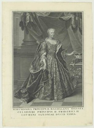Bildnis der Herzogin Magdalena Augusta zu Sachsen-Gotha