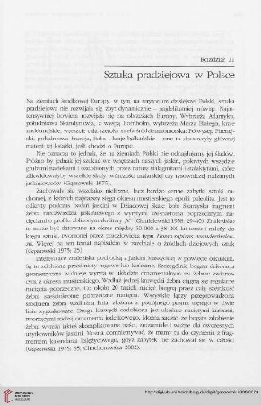 Rozdział 11: Sztuka pradziejowa w Polsce