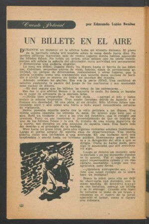 Un billete en el aire : Cuento policial