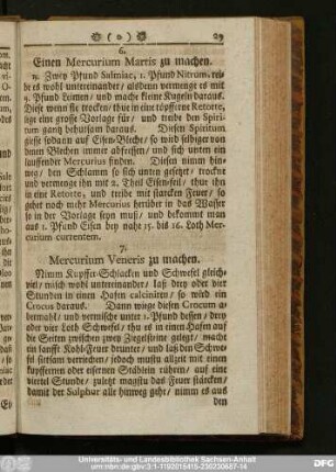 6. Einen Mercurium Martis zu machen.