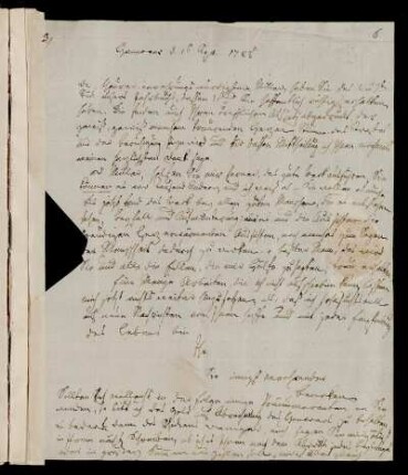 Nr. 5: Brief von Friedrich Burchard Beneken an Johann Martin Miller, Hannover, 1.4.1788