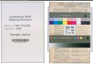 Entnazifizierung Gertrud Duengen , geb. 05.04.1894 (Gastwirtin)