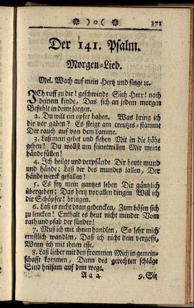 Der 141. Psalm. - Der 150. Psalm.