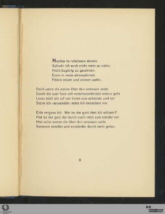 Nachts im ruhelosen sinnen