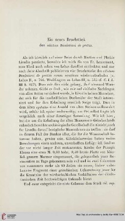 5: Ein neues Bruchstück des edictum Diocletiani de pretiis