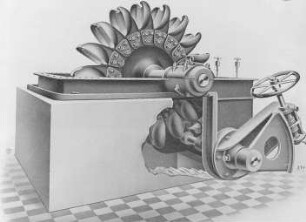 Hochdruck-Freistrahlturbine für mittleres Gefälle und große Wassermengen : Technikgeschichte | Maschinenbau | Kraftmaschinen | Wasserkraftmaschinen
