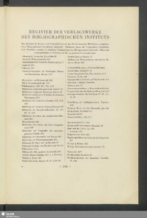 Register Der Verlagswerke Des Bibliographischen Instituts
