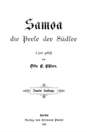 Samoa, die Perle der Südsee