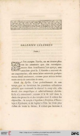 Galeries célèbres