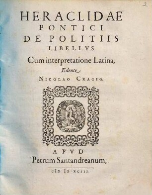 De Politiis Libellus : cum interpretatione Latina