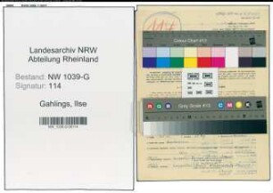 Entnazifizierung Ilse Gahlings , geb. 17.09.1922 (Kontoristin)
