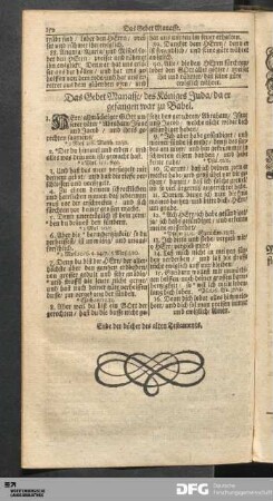 Das Gebet Manasse/ des Königes Juda/ da er gefangen war zu Babel.