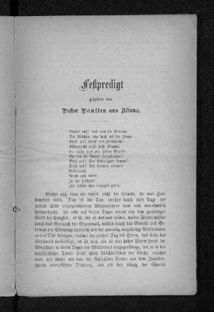 Festpredigt