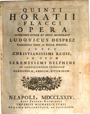 Quinti Horatii Flacci Opera. 1
