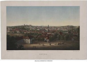 Gotha : Gesamtansicht ; Farblithographie