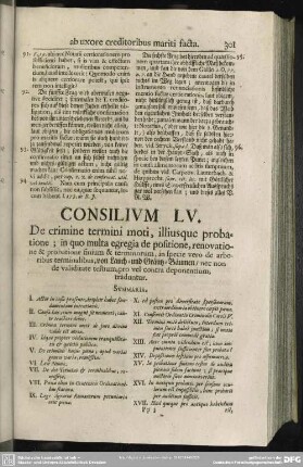 Consilium LV. De crimine termini moti, illiusque probatione; [...]