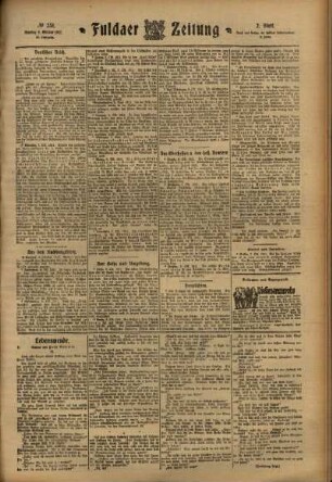 Zweite Ausgabe vom Montag, den 09. Oktober 1911.