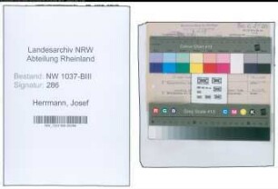 Entnazifizierung Josef Herrmann , geb. 08.09.1895 (Vertreter)
