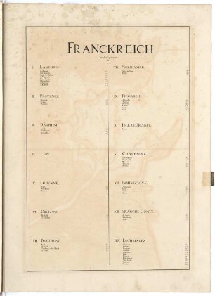 Franckreich wird eingetheilet